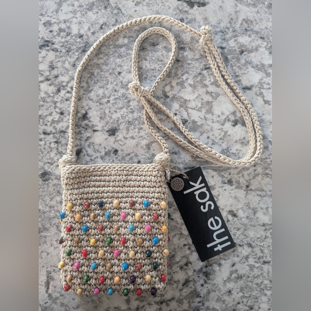 The Sak Purse Crossbody Bag Multi Color Josie Mini Hand Crochet Beaded Bag NWT - Picture 3 of 9